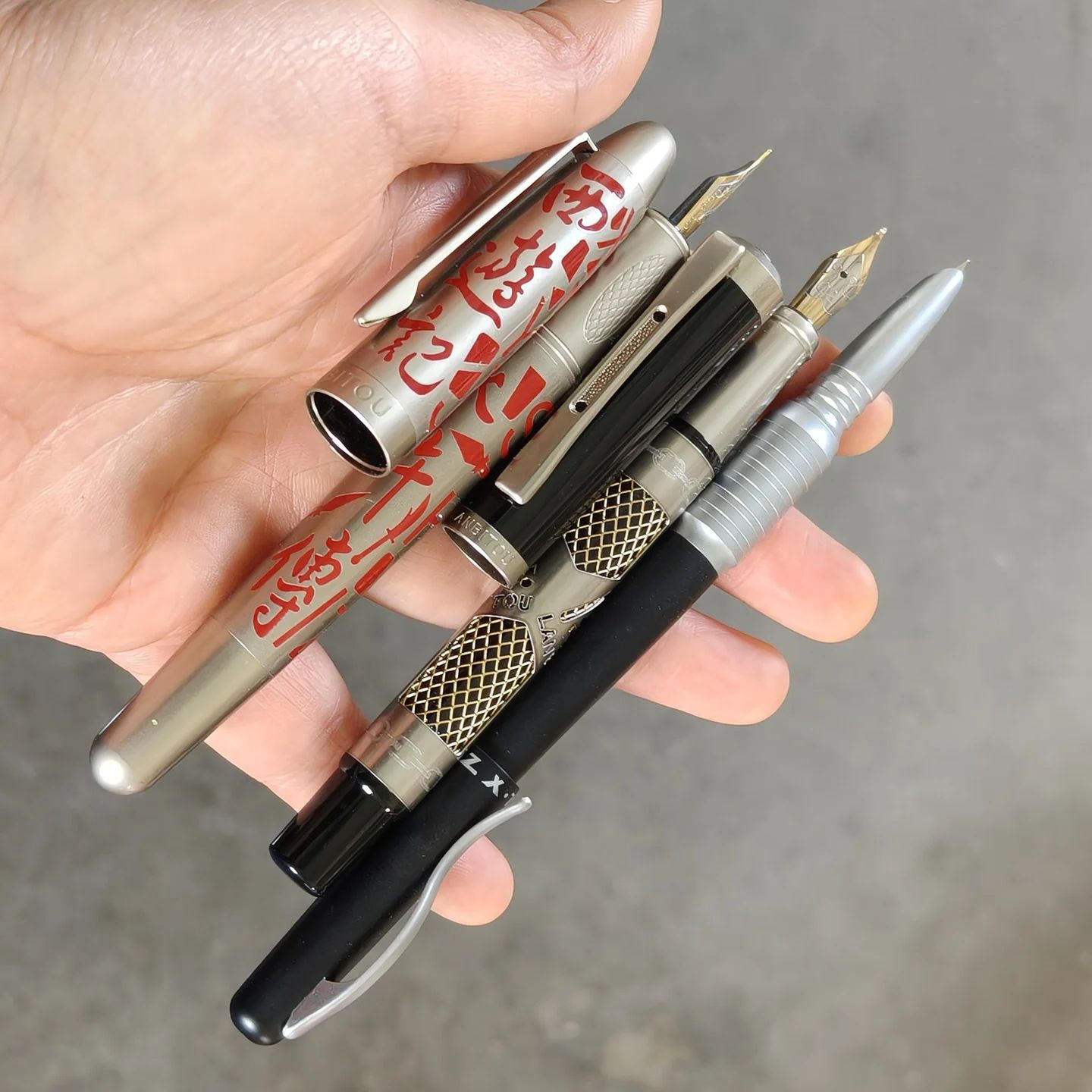 Vintage Collectible Pens - 3pens oude vintage zeldzame vulpennen, FIJNE