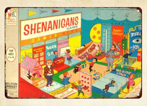 Vintage Collectibles Store - Shenanigans Board Game 1964 metalen blikken